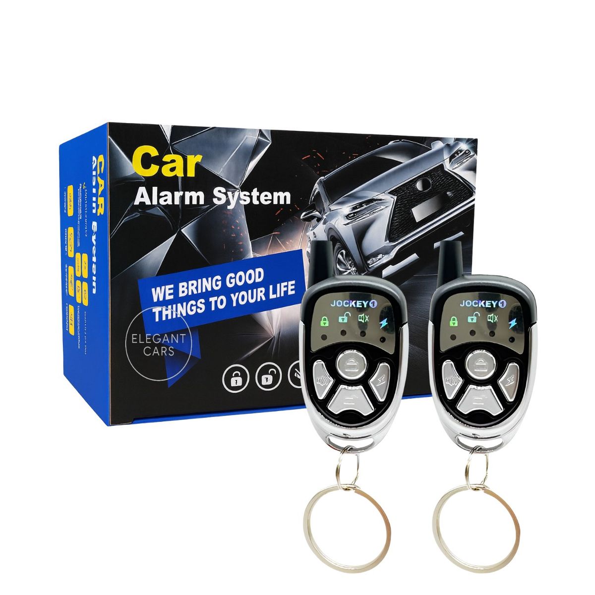 JET - Alarma para Auto System Antirrobo Universal con 2 Mandos a Distancia Premium