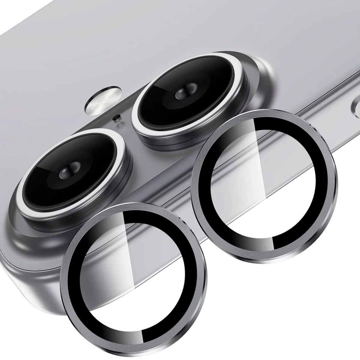 GENERICO - Protector de Cámara Individual Compatible con iPhone 17 - Gris