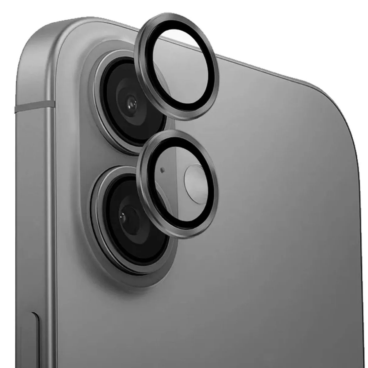 GENERICO - Protector de Cámara Individual Compatible con iPhone 17 - Gris