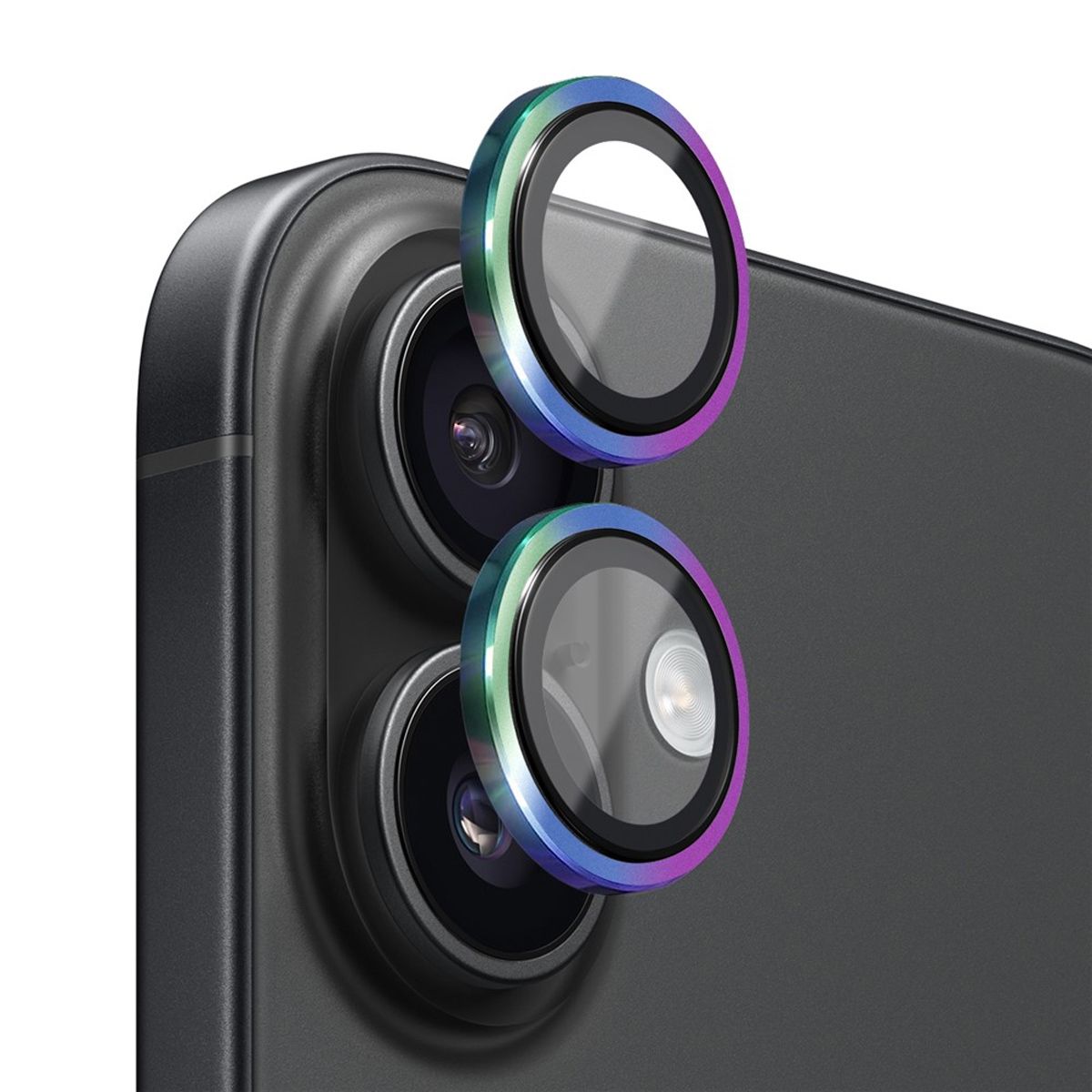 GENERICO - Protector de Cámara Individual Compatible con iPhone 17 - Tornasol