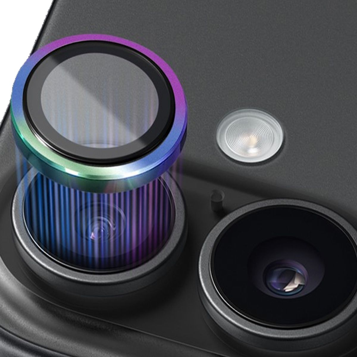 GENERICO - Protector de Cámara Individual Compatible con iPhone 17 - Tornasol