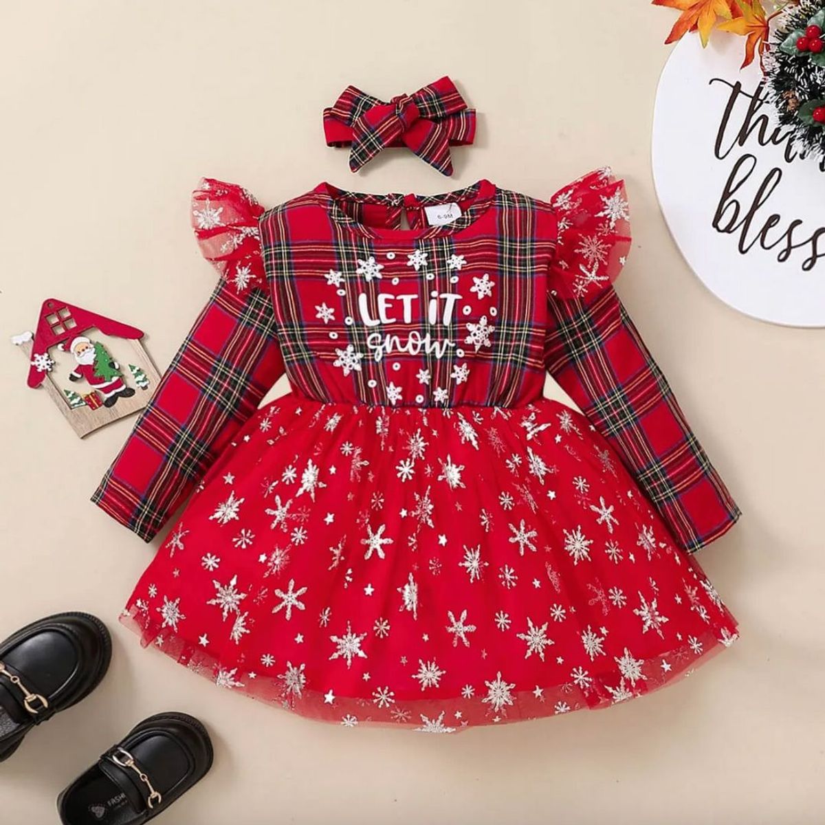 GENERICO - VESTIDO NAVIDAD PARA BEBE