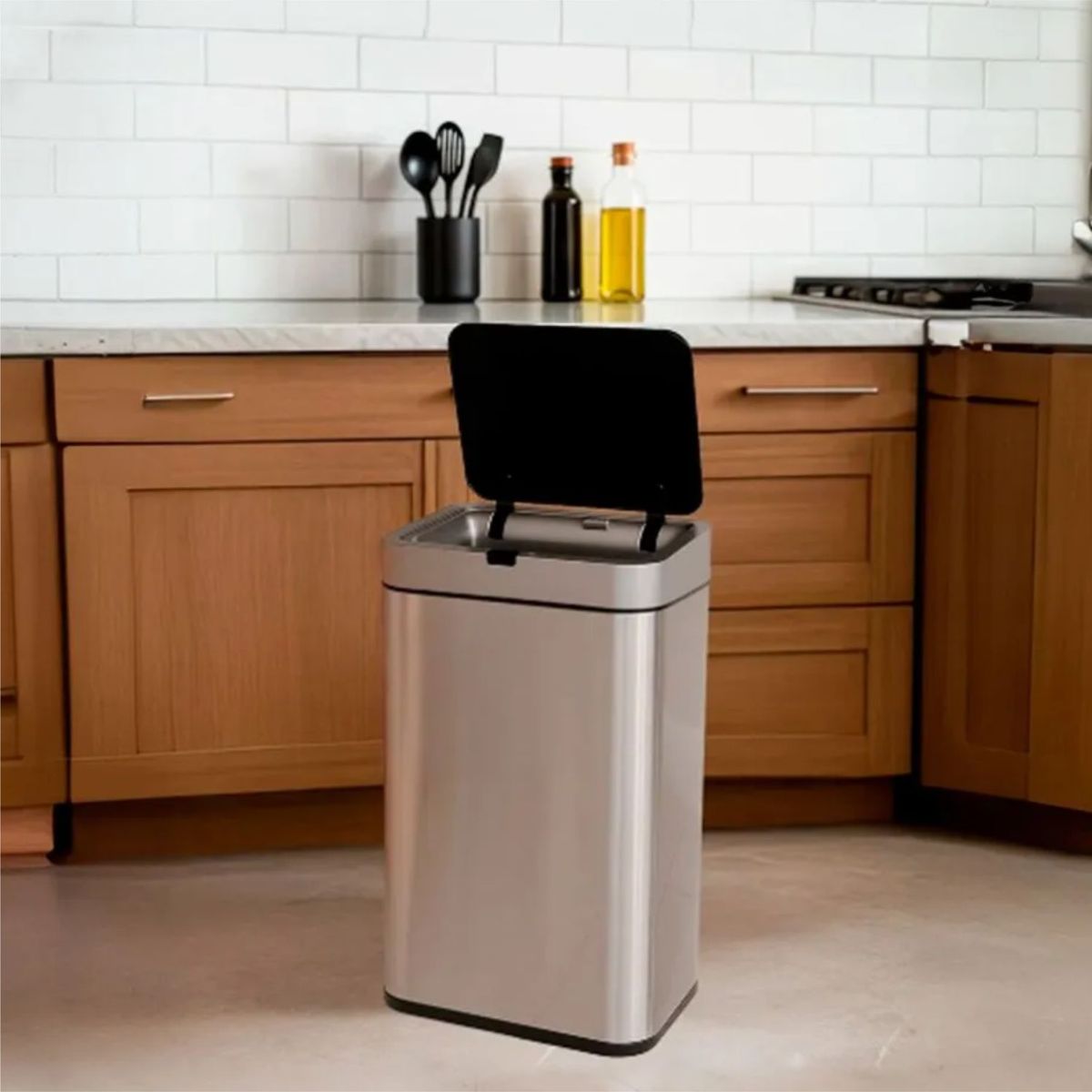 ICHIMATSU - Papelera con sensor de Acero Inoxidable 20 L (28x43.3 cm)