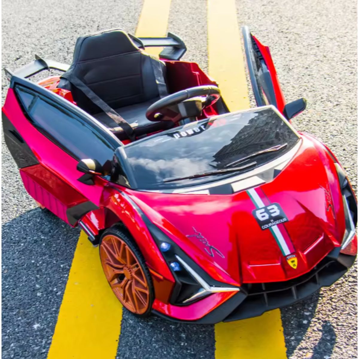 GENERICO - Carro para niños - Modelo LAMBO Huracan Sterrato ROJO