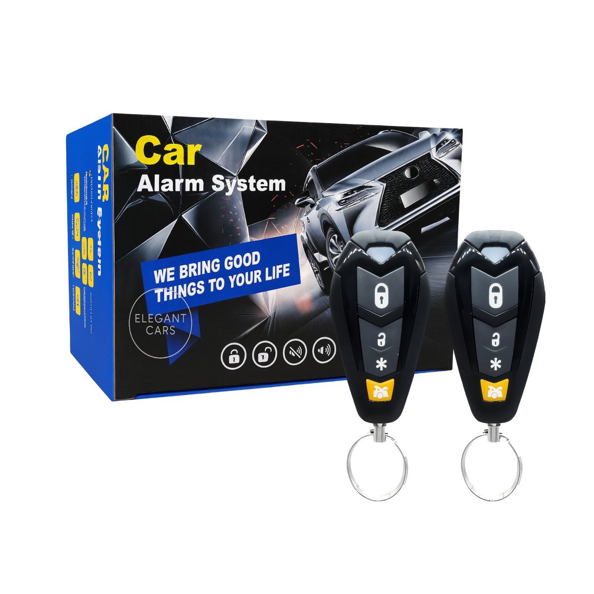 JET - Alarma de Auto System 2 Controles Sistema Antirrobo Universal Premium