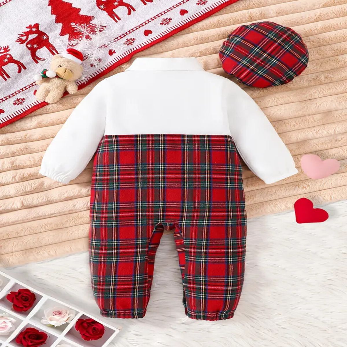 GENERICO - ROPA DE BEBÉ NAVIDEÑO  BODDY + GORRO