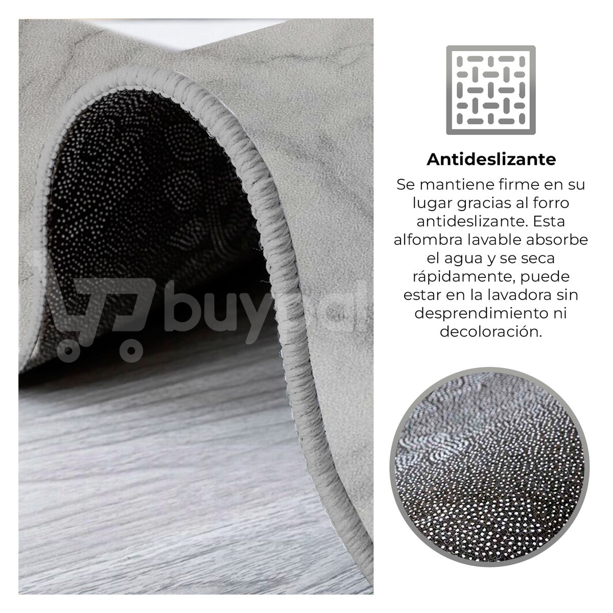 BUYPAL - Alfombra Diseño Marmol Moderna 160x230cm Sala Cocina Habitacion