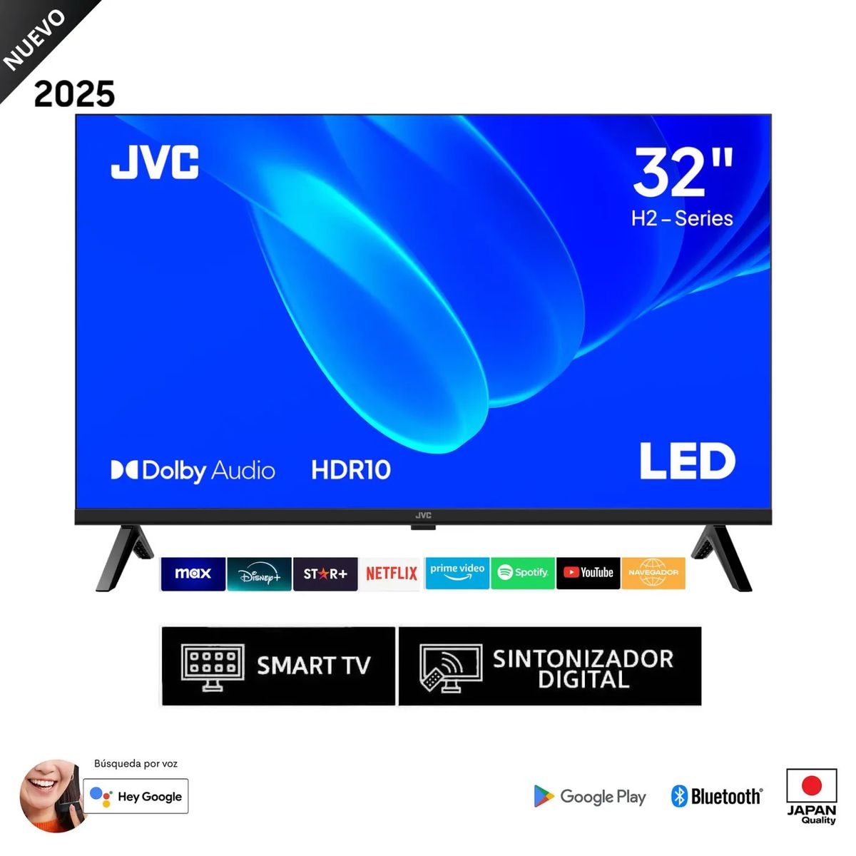 Televisor JVC 32 HD Google TV LT-32KM158 2025, marca GENERICO - Foto Principal