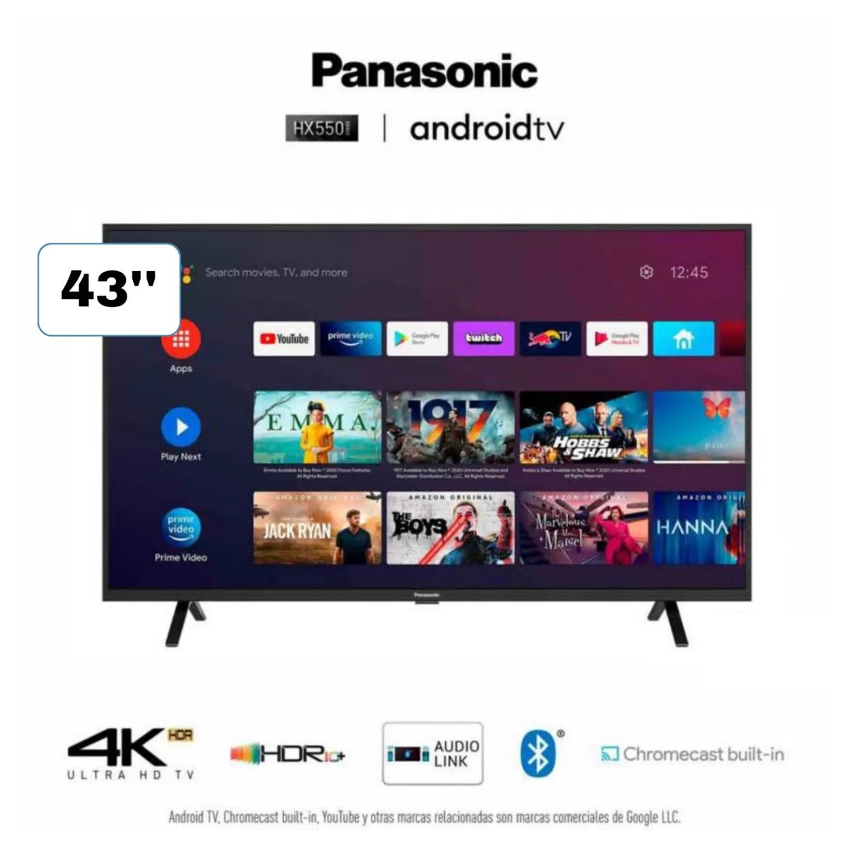 PANASONIC - TV 43 PANASONIC - TC-43HX550P 4K UHD Smart