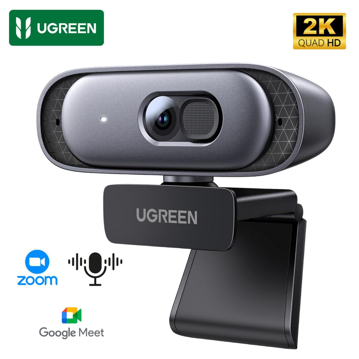 UGREEN - Camara Web UGREEN Webcam 2K 30FPS con Micrófono Dual y Enfoque Automático