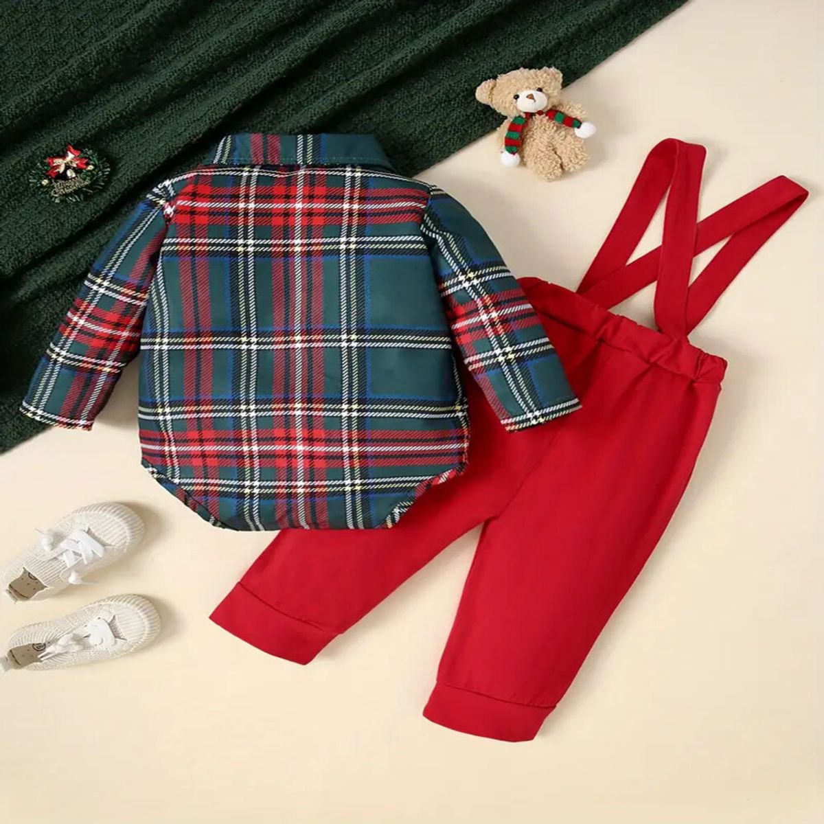 GENERICO - ROPA DE  NAVIDAD DE NIÑO - CAMISA + PANTALON