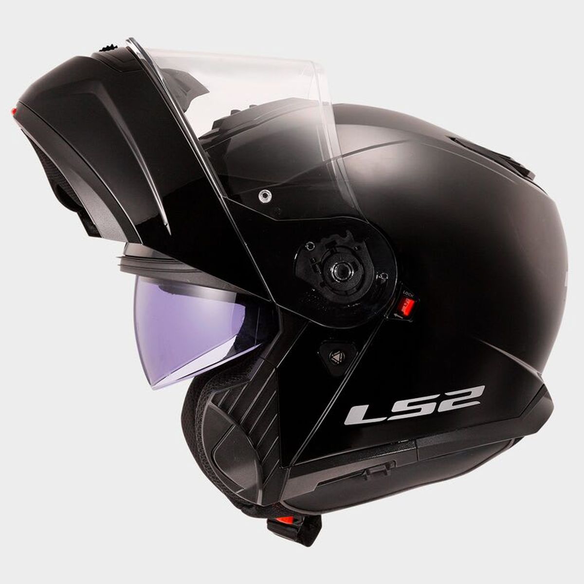 LS2 - CASCO MOTO LS2 ABATIBLE NEGRO FF908 STROBE II  ECER-2206