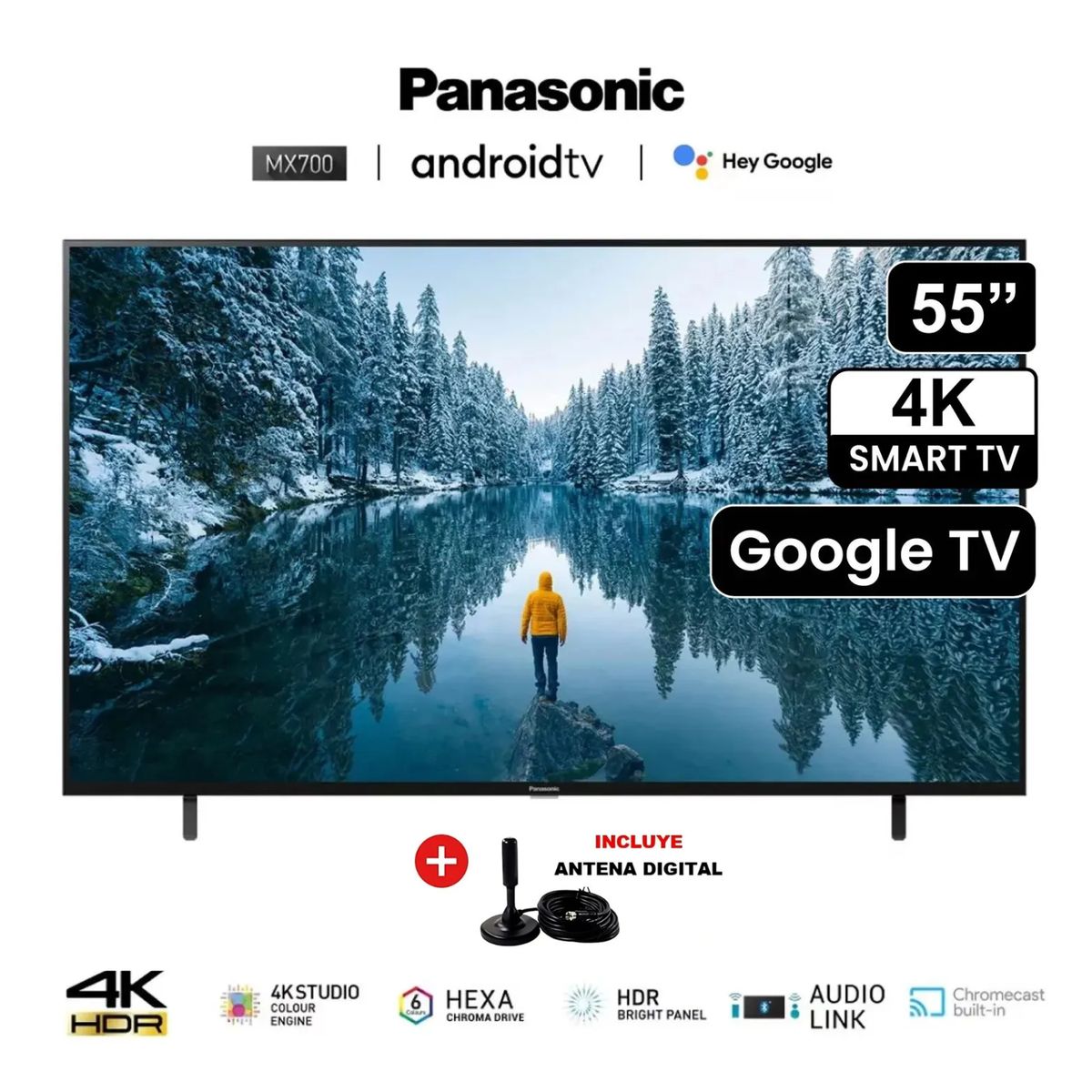PANASONIC - Televisor Panasonic 55 TC-55MX700P LED 4K UHD Smart + Antena Digital