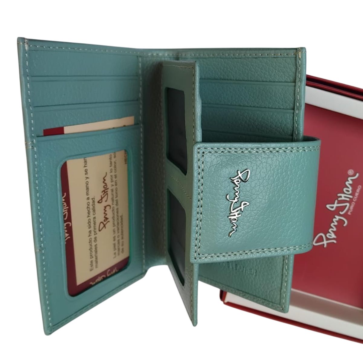 PERRY JHAN - Juvenil y Elegante Billetera De Cuero Para Mujer