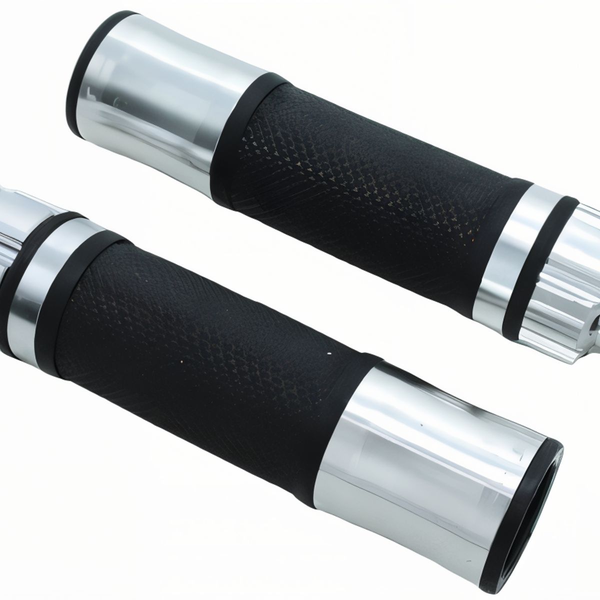 JET - Puños de Manubrio para Moto VIA-REX Aluminio y Goma Antideslizante