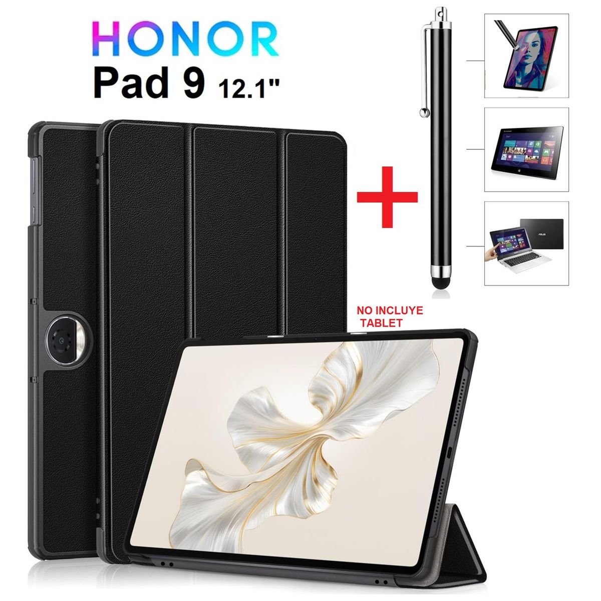 GENERICO - Funda Magnetica + Lapiz Tactil para Honor Pad 9 12.1 2024 Case Imantado
