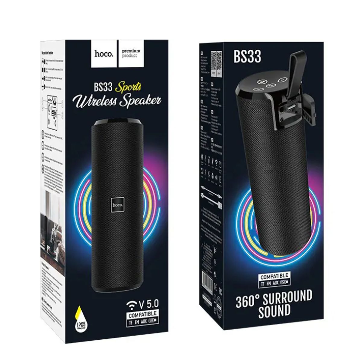 HOCO - Parlante Bluetooth HOCO BS33 Sports TWS Negro