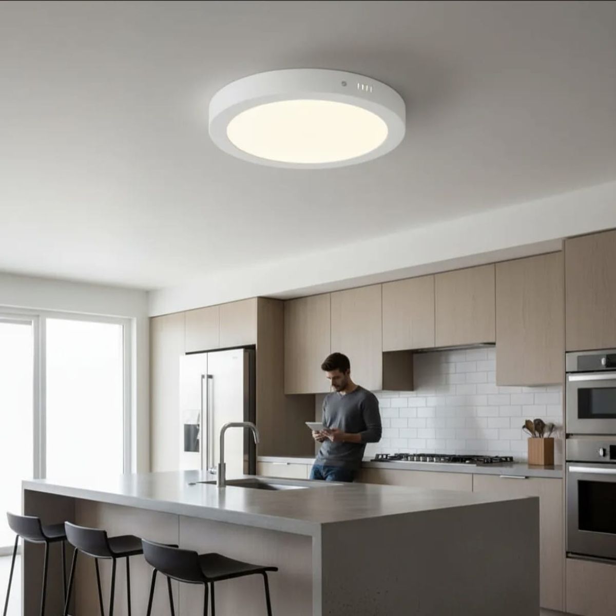 GENERICO - Panel Led Circular 28 cm 3 en 1 de 24 w