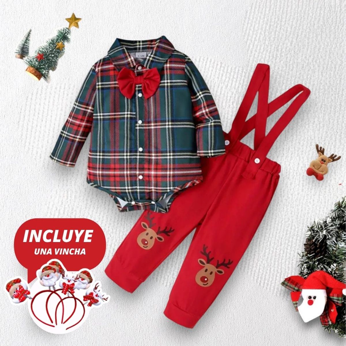 GENERICO - Conjunto Navideño para Bebé Niño – 2 Piezas