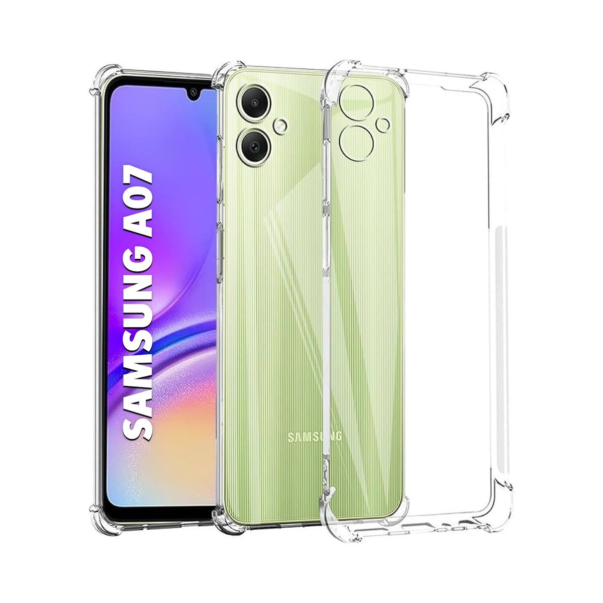 GENERICO - Funda Protector para SAMSUNG A07 - TRANSPARENTE ANTI IMPACTO