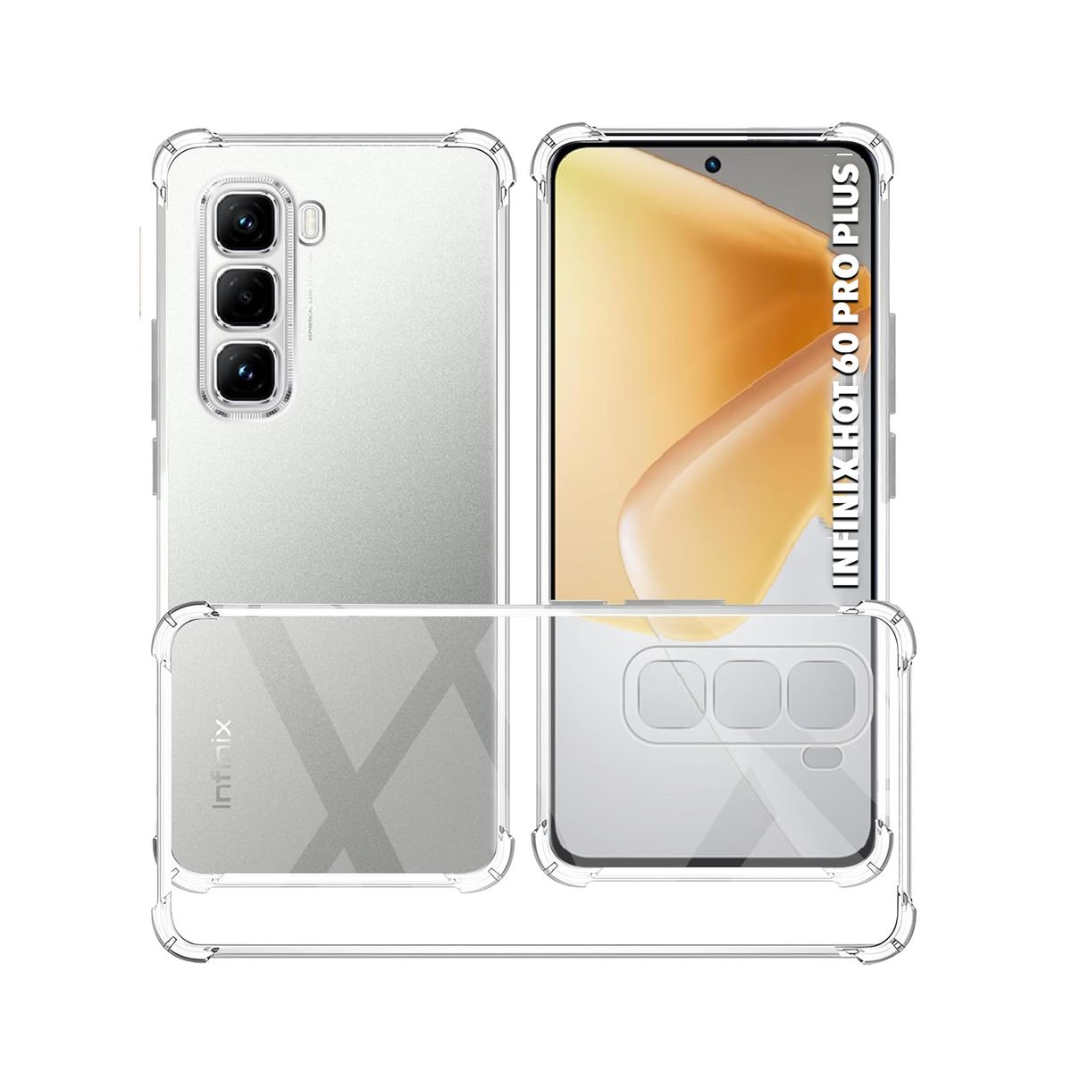 GENERICO - Funda Protector para INFINIX HOT 60 PRO PLUS - TRANSPARENTE ANTI IMPACTO
