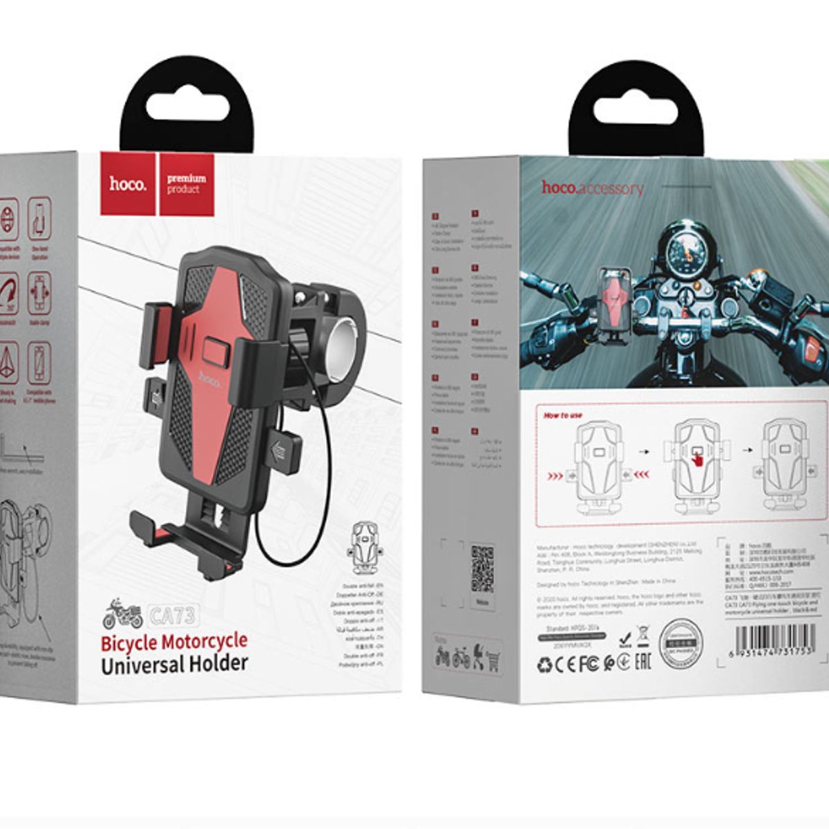 HOCO - Holder Soporte Universal 360° para Celular Moto o Bicicleta Hoco CA73