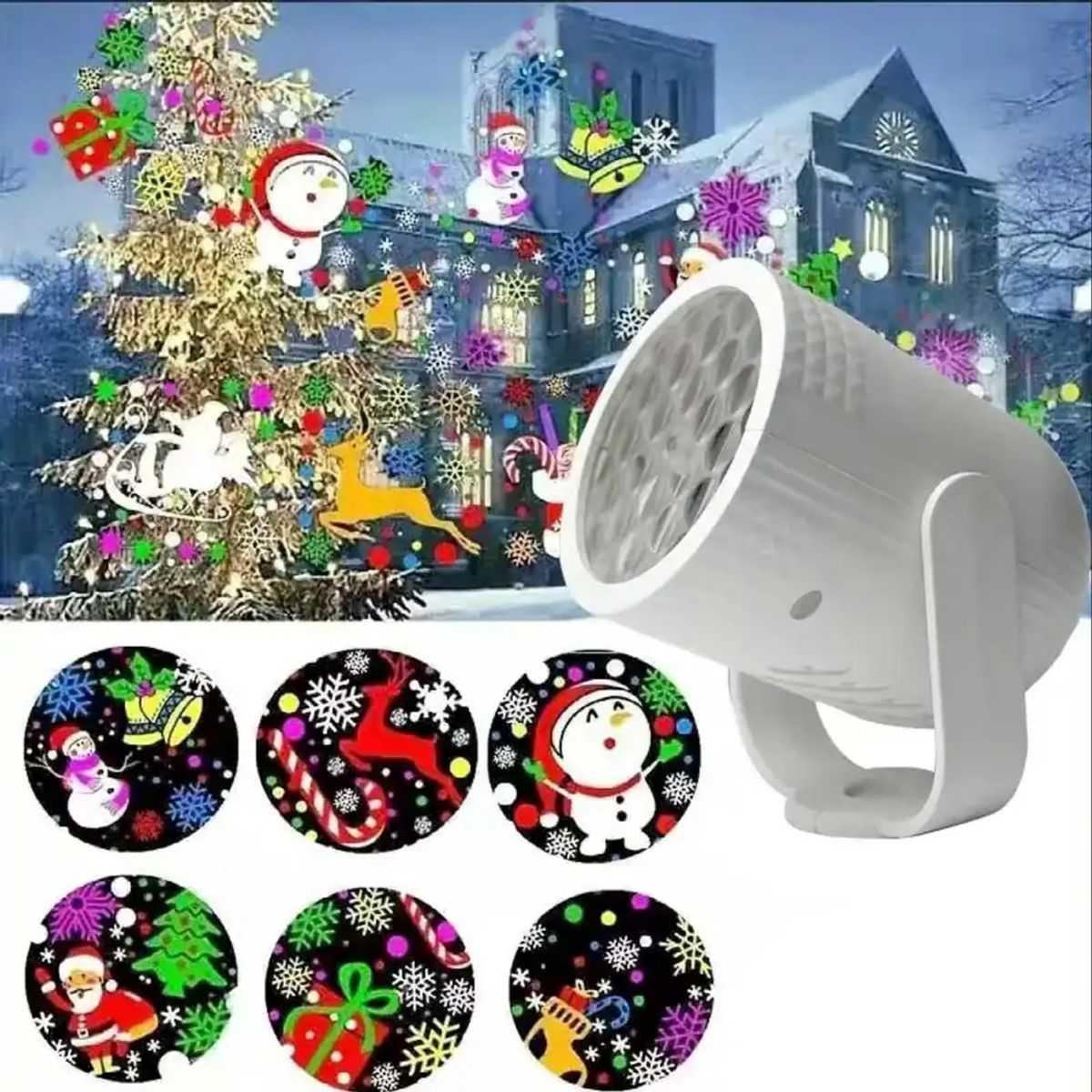 GENERICO - Proyector Led - Figuras de Navidad Multicolor