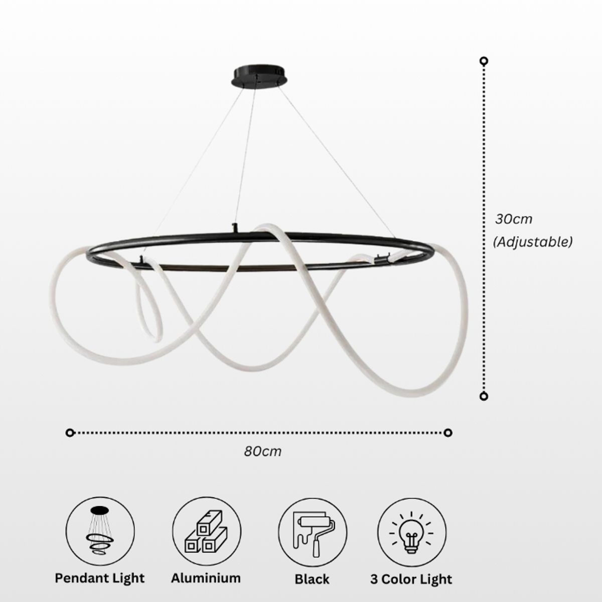 GENERICO - Lámpara Colgante Led Gold 50W