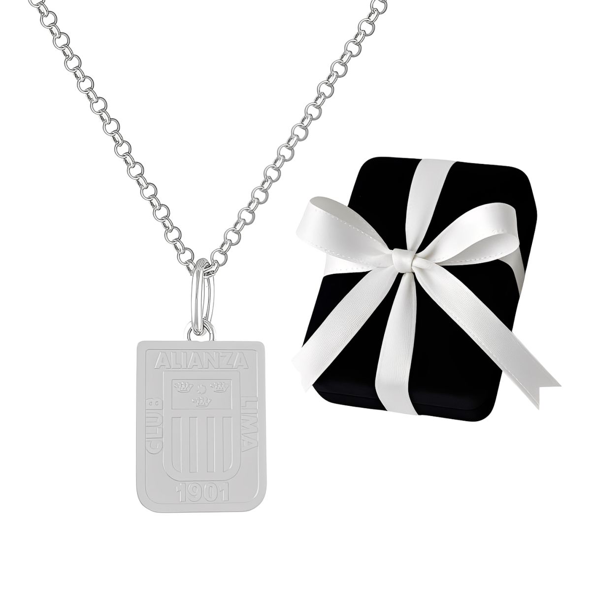 GENERICO - Collar Alianza Lima Plata 925 Medalla Regalo Unisex