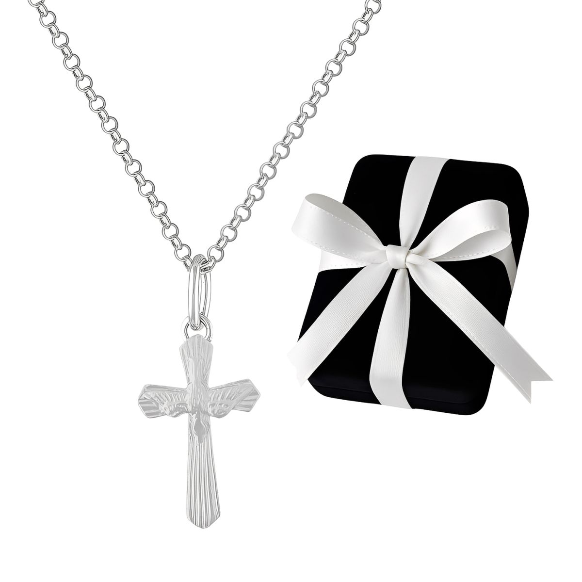 GENERICO - Collar Cruz Espíritu Santo Plata 925 Regalo Unisex