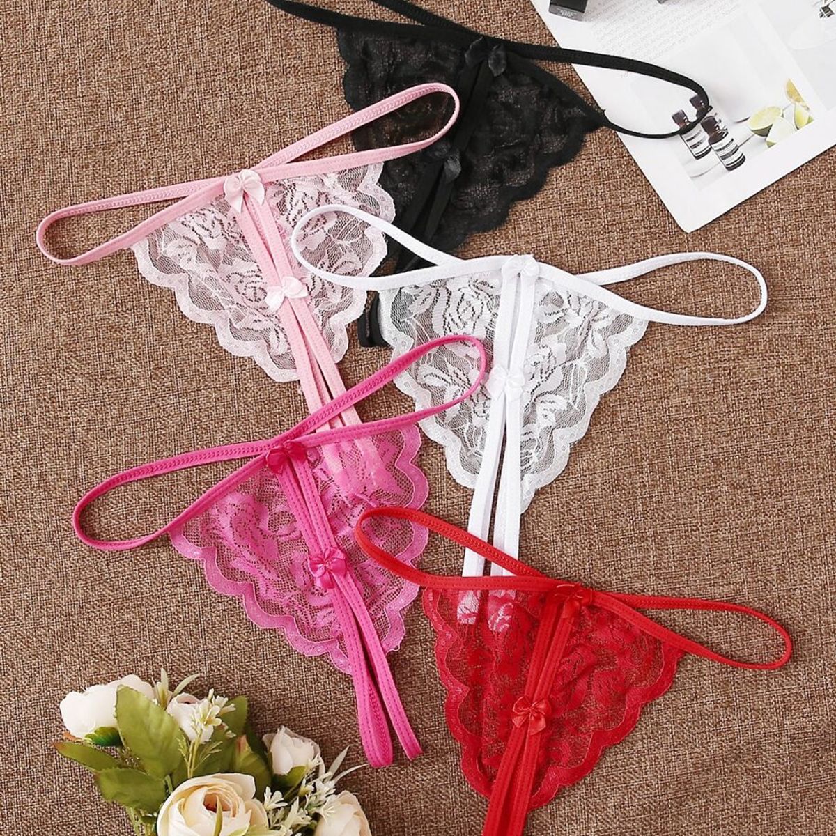 GENERICO - Pack de Tangas de Encaje “Sweet Lace” – Set de 5 Colores Sensuales