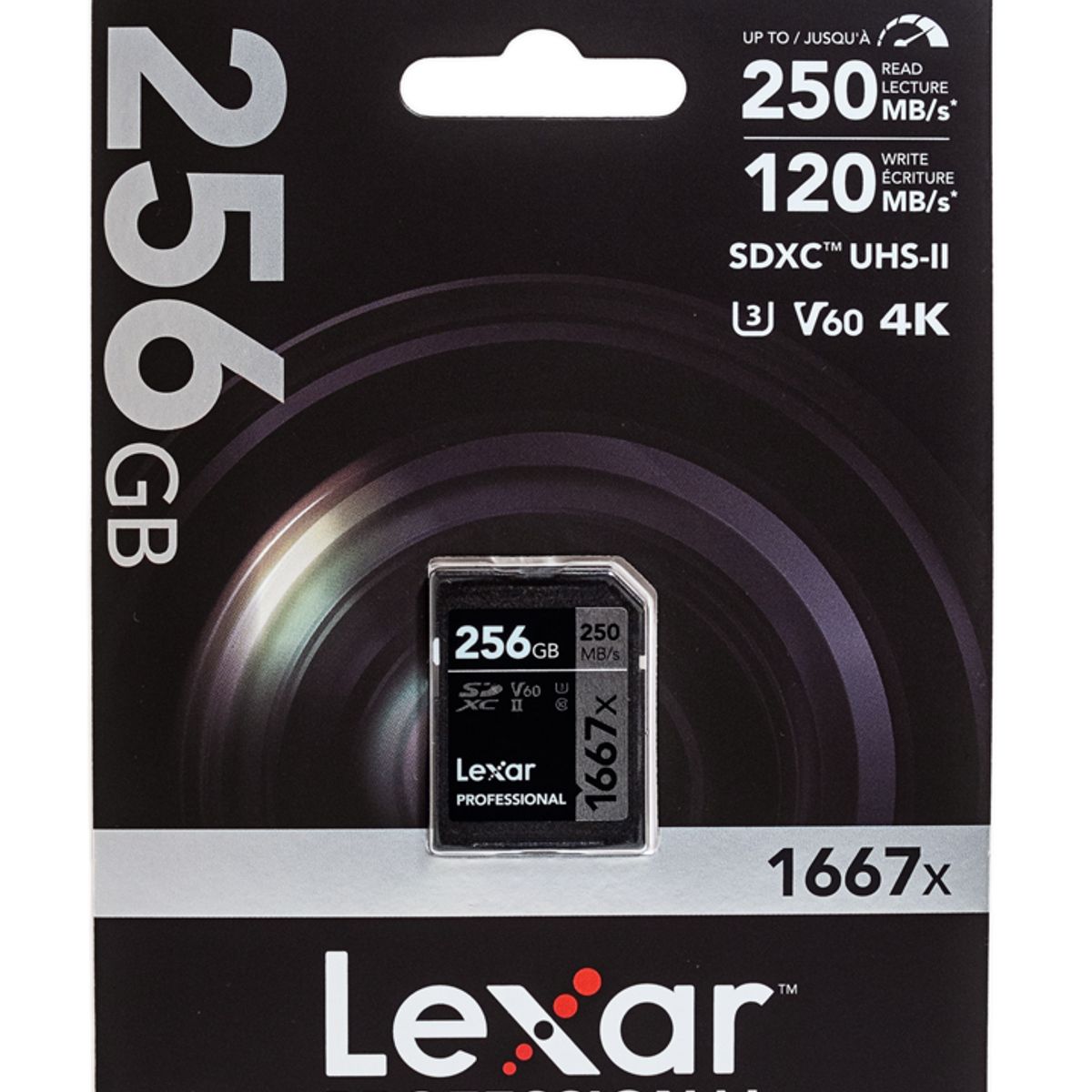 LEXAR - Memoria SD Lexar 256 GB V60 UHS-II