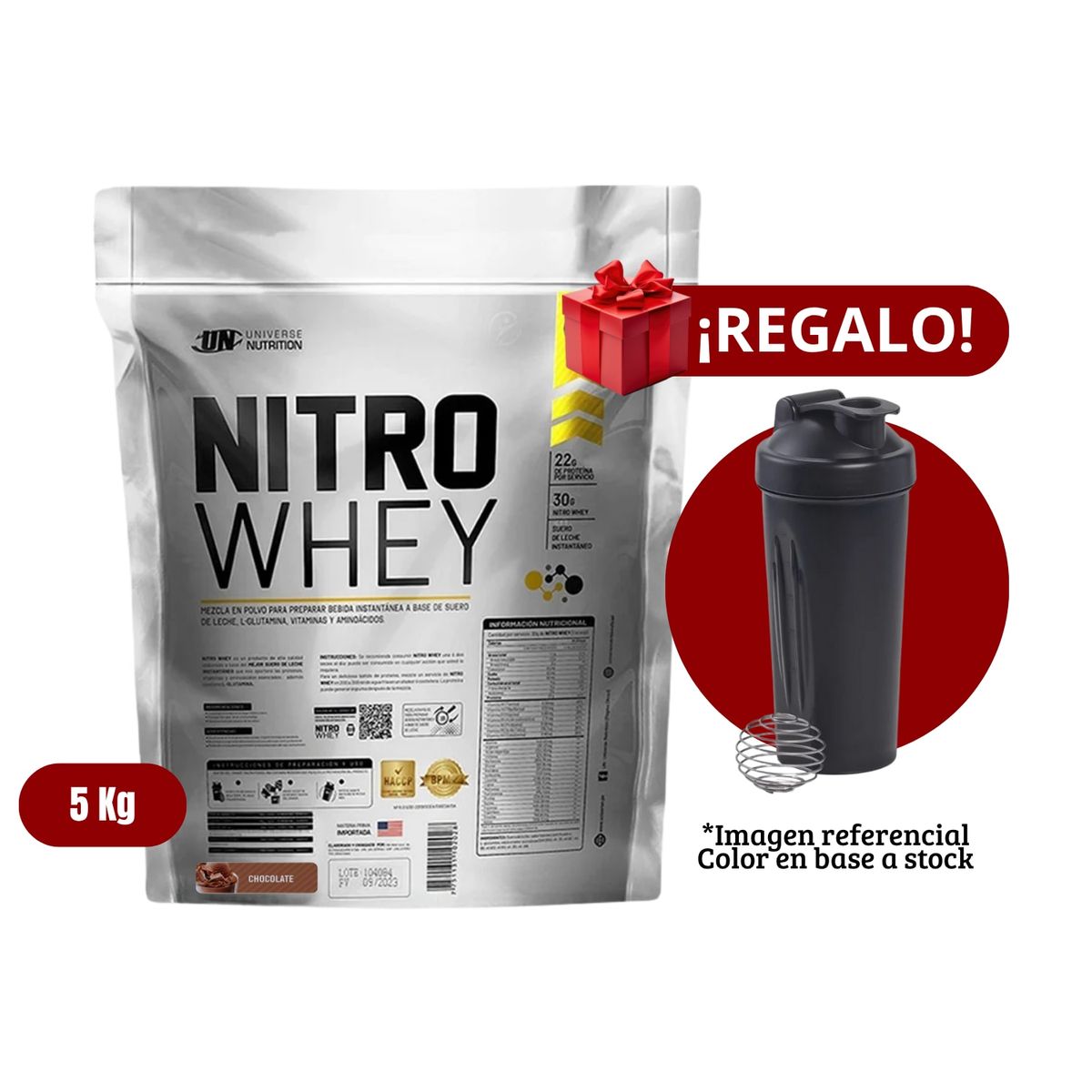UNIVERSE NUTRITION - Proteína Nitro Whey 5Kg Chocolate+Shaker