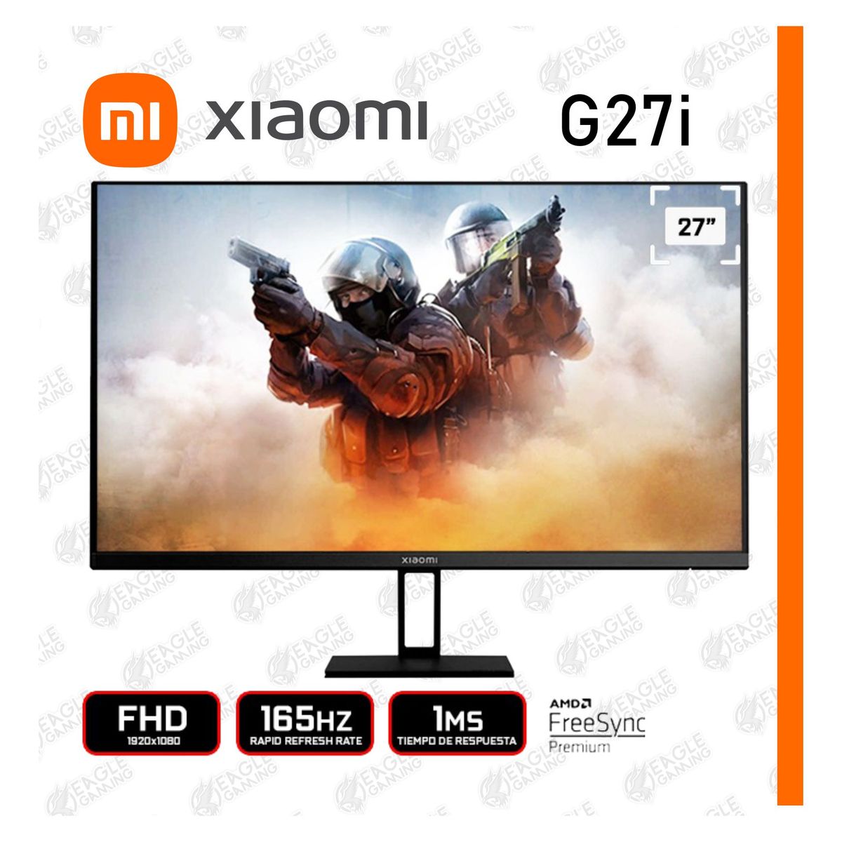 XIAOMI - Monitor Xiaomi G27I 27 FHD IPS 165hz 1ms HDR10 AMD FreeSync Premium