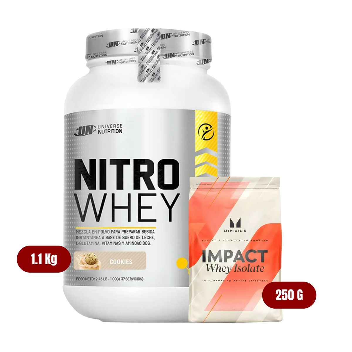 UNIVERSE NUTRITION - Proteína Nitro Whey 11Kg Cookies+MyProtein 250g
