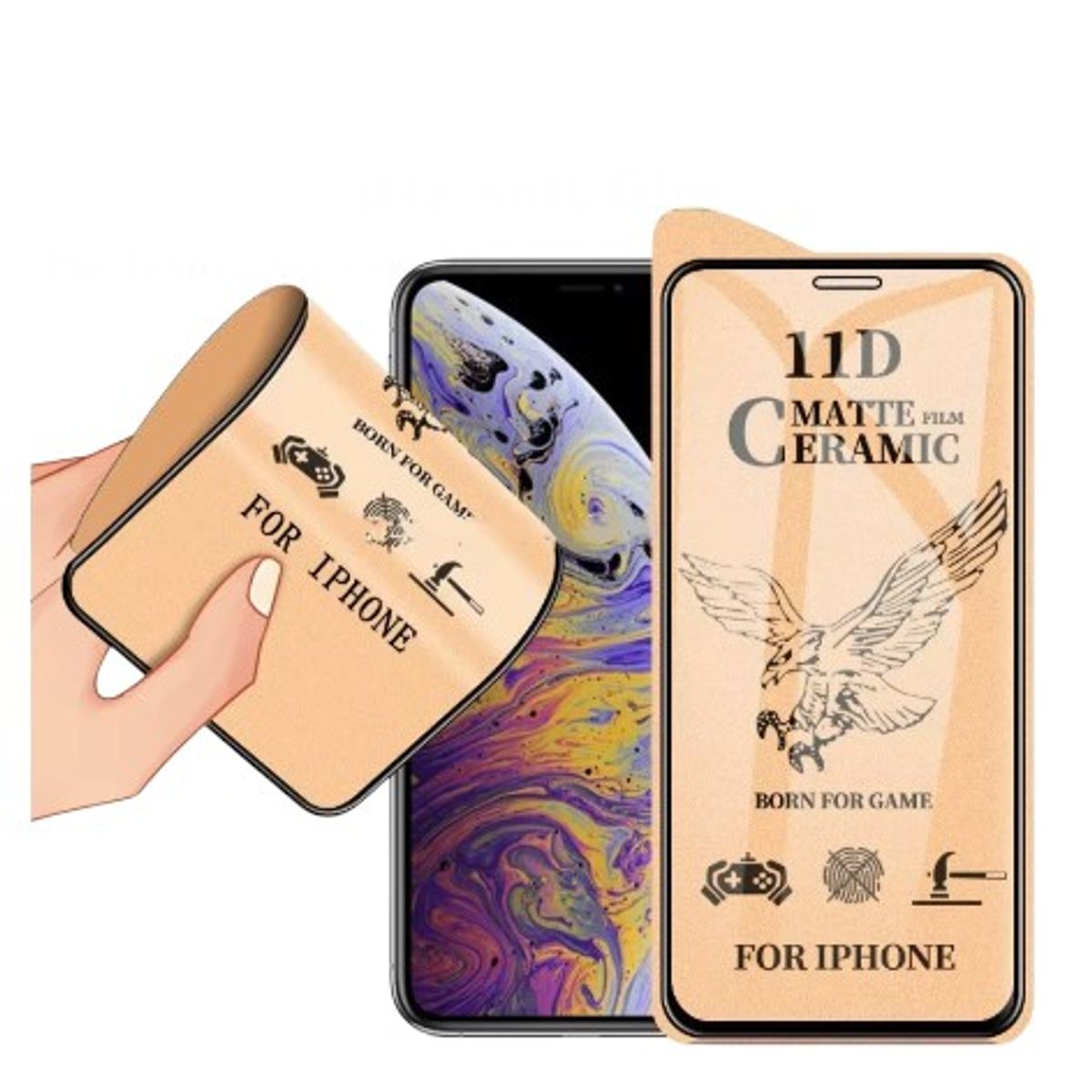 GENERICO - Mica de Cerámica Mate para iPhone  14 Plus - Pack 2 unds