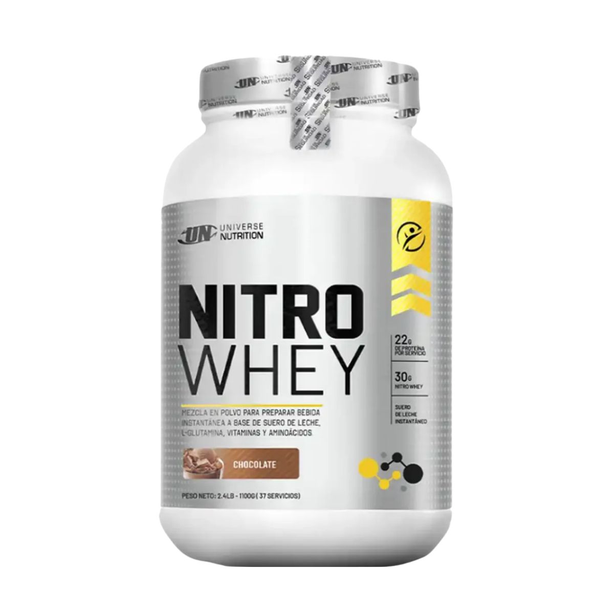 UNIVERSE NUTRITION - Proteína Nitro Whey 11Kg Chocolate+Level Pro 250g+Straps + XB