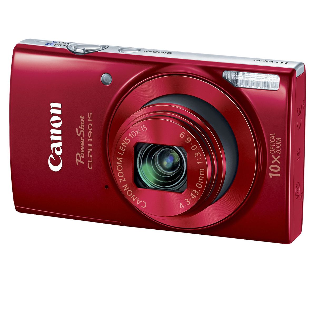 CANON - Cámara Digital Power Shot Elph 190 Kit Rojo