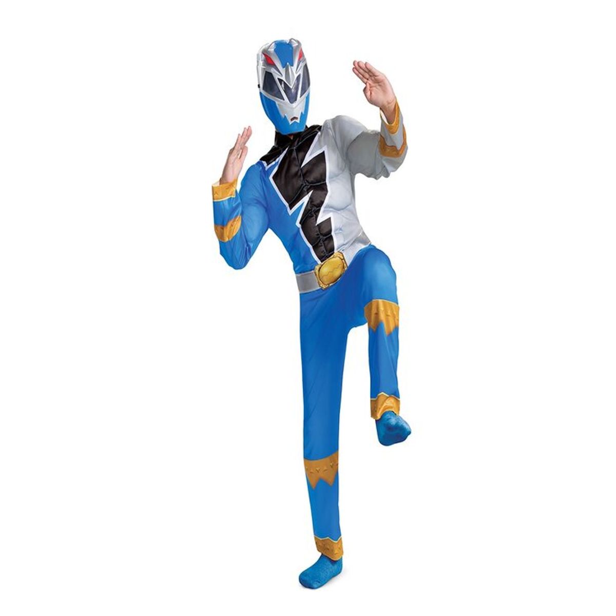 XCLUSIVE - DISFRAZ POWER RANGER BLUE DINO FURY DISGUISE NIÑO Talla S 4-6