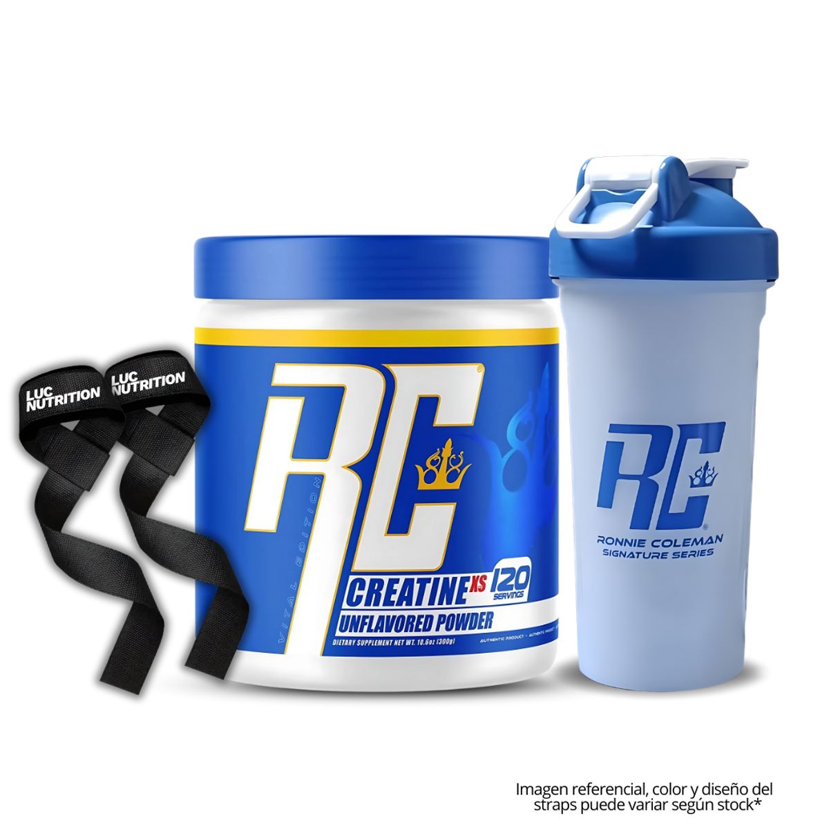 RONNIE COLEMAN - Creatina Ronnie Coleman 300 g - Creatina Monohidratada + Shaker Ronnie Coleman + Straps
