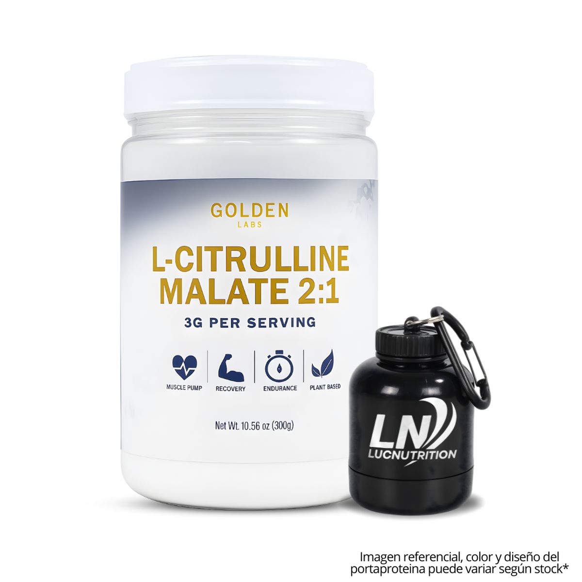 GENERICO - Citrulline Malate / citrulina malato 2:1 - 300 g Golden Labs + Portaproteina