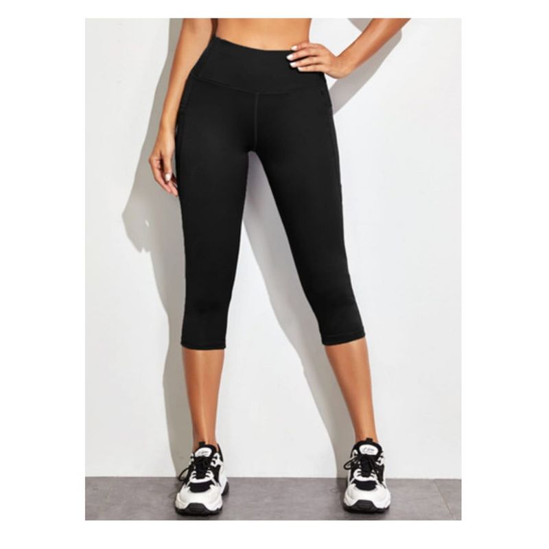 GENERICO - Leggings Deportivos Capri “Active Flow”  Cintura Alta y Control de Abdomen
