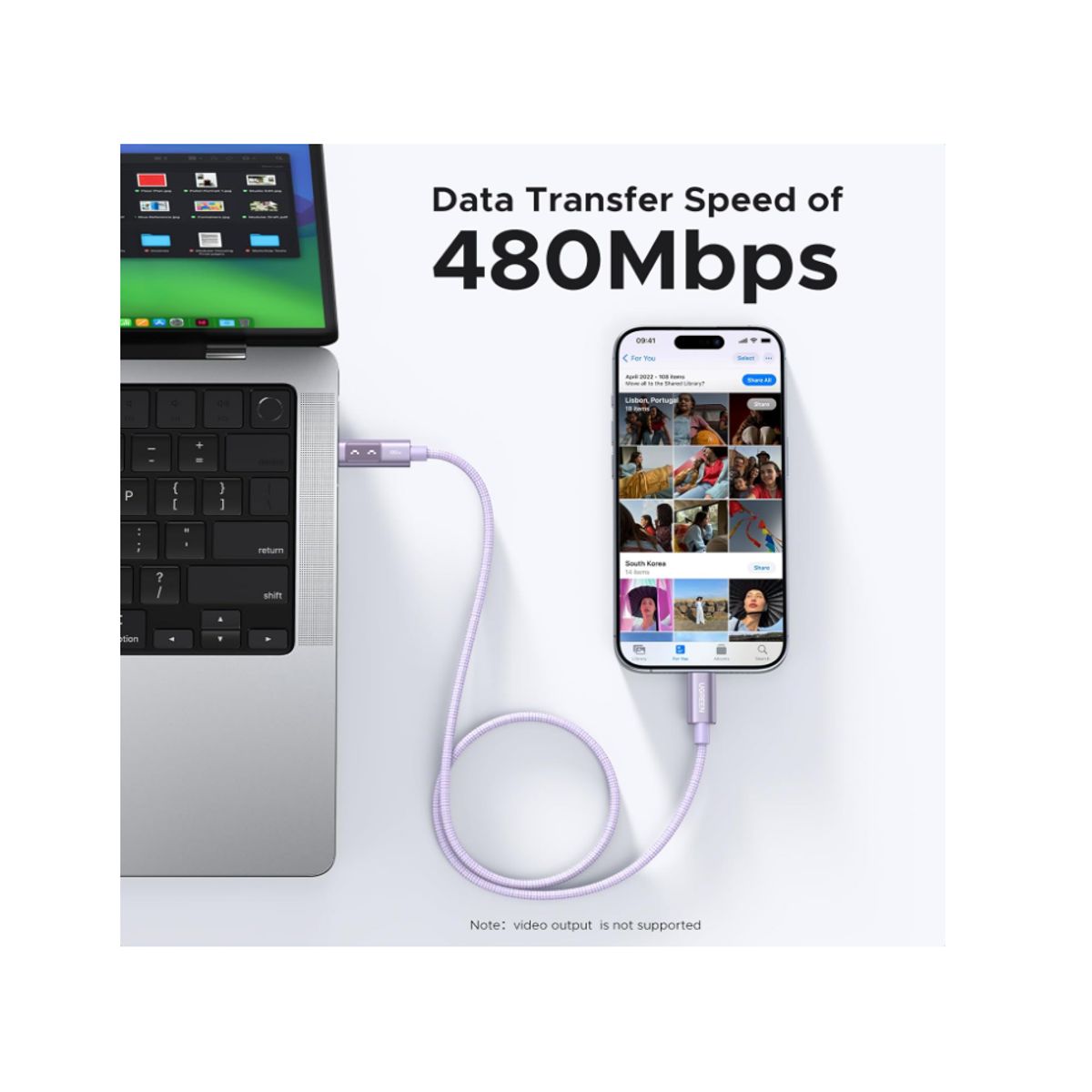 UGREEN - Cable Tipo C Carga Rapida 100watts Ugreen L509 65216 2Metros