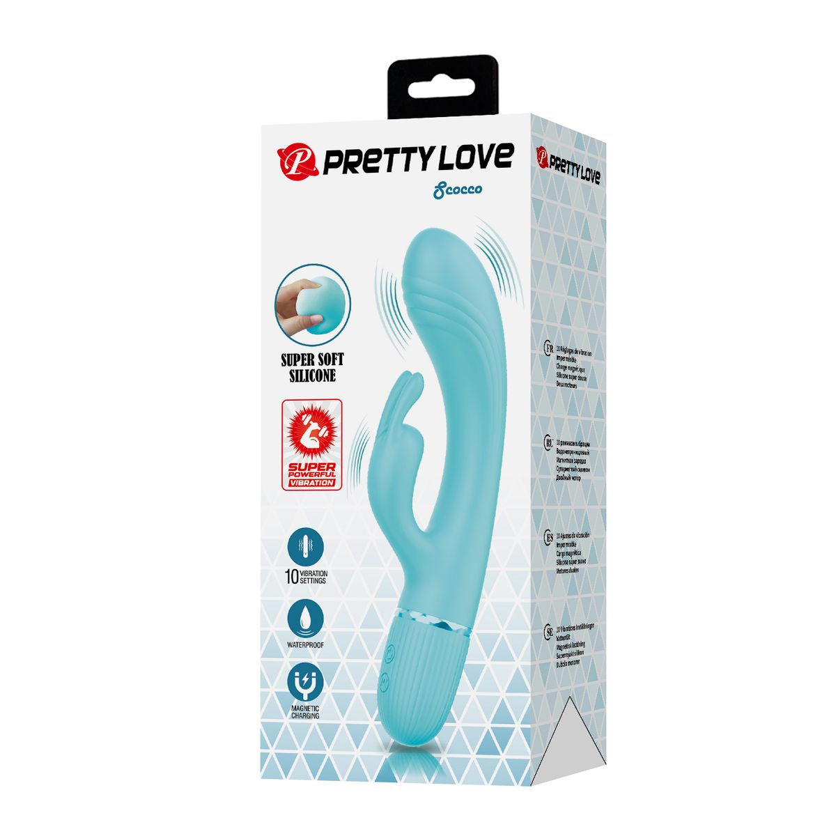 PRETTY LOVE - Vibrador Rabbit Sexual Scocco Femenino Silicona Super Suave