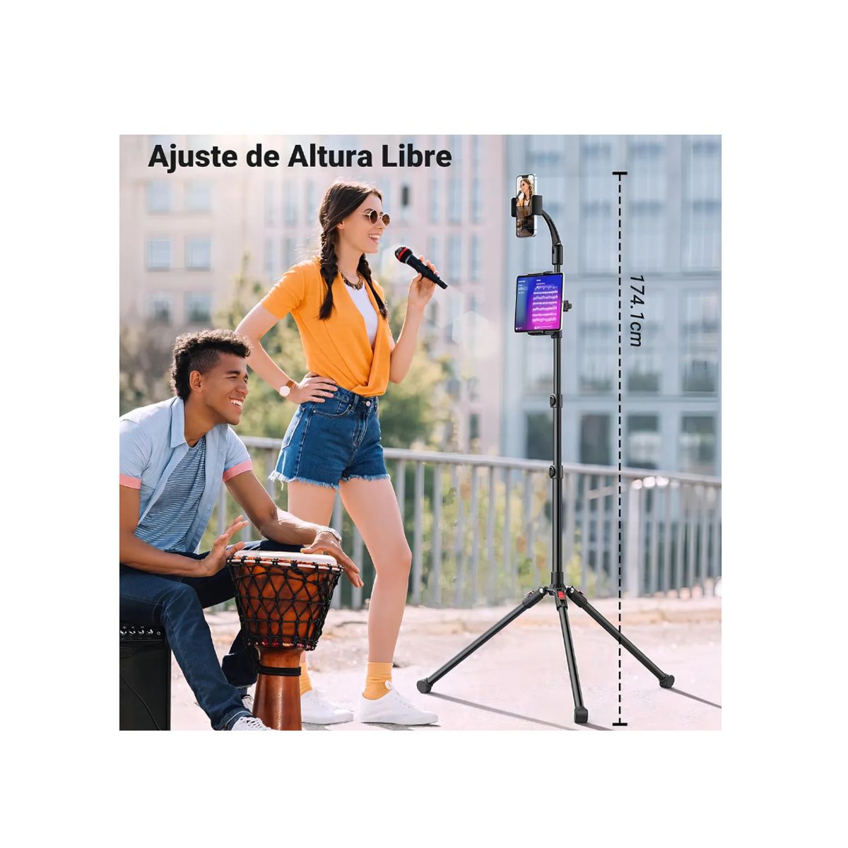 UGREEN - Soporte Trípode 2 en 1 Tablet 12.9" 1.74m Aluminio Ugreen LP585 15647