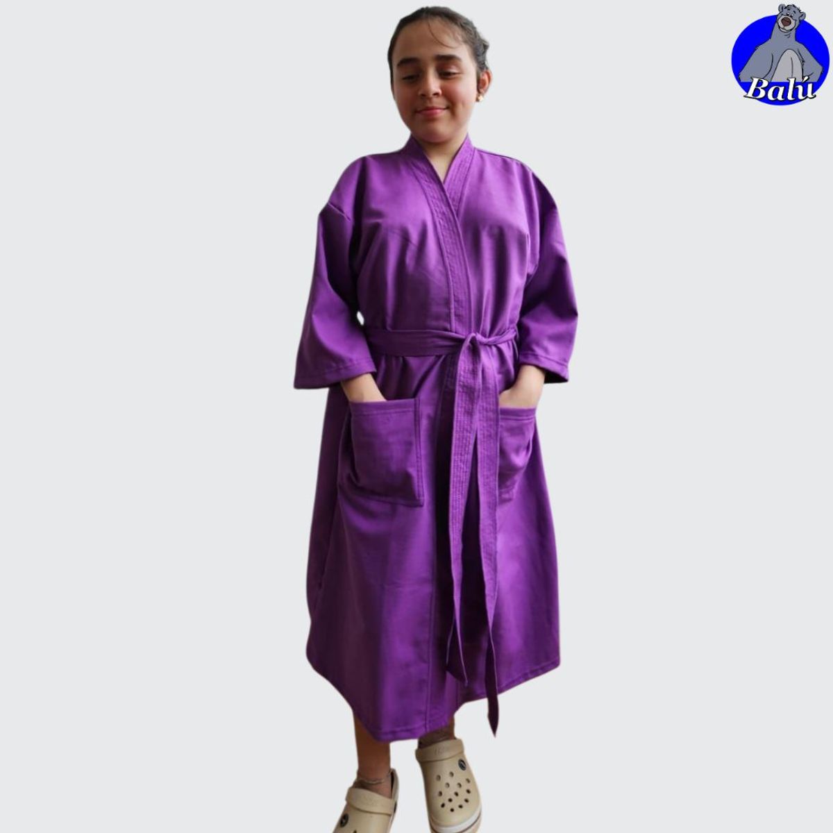 GENERICO - Bata de ducha en microfibra ultrafina