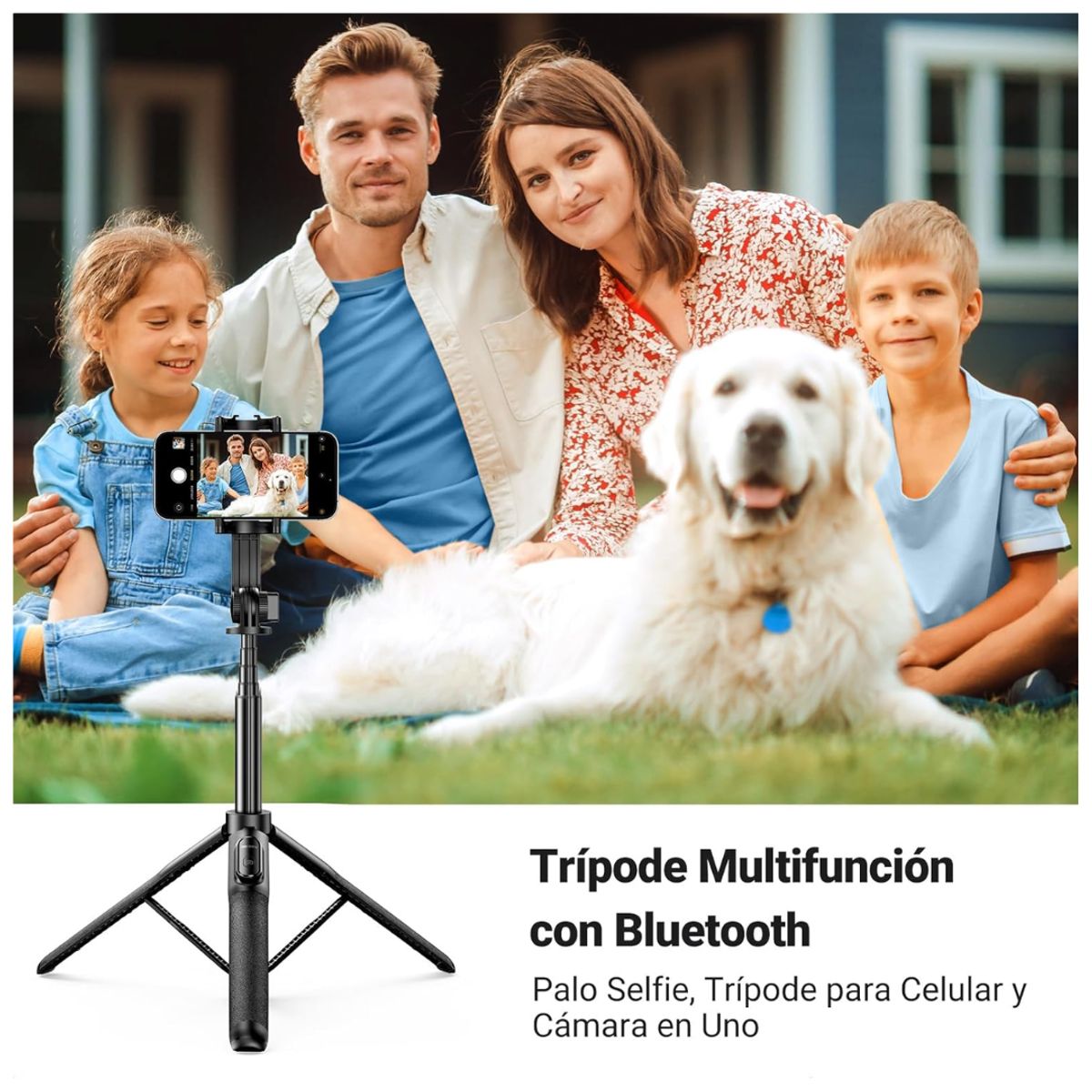 UGREEN - Trípode Soporte Selfie Stick Bluetooth 2 en 1 Extensible 180cm Control Remoto Celular y GoPro