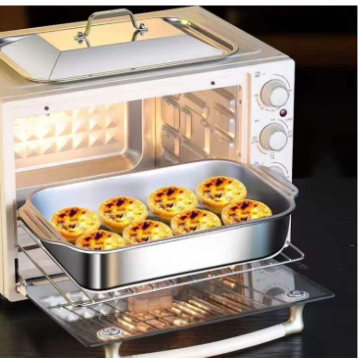 GENERICO - BANDEJA DE ACERO INOXIDABLE 37X22X5 CM