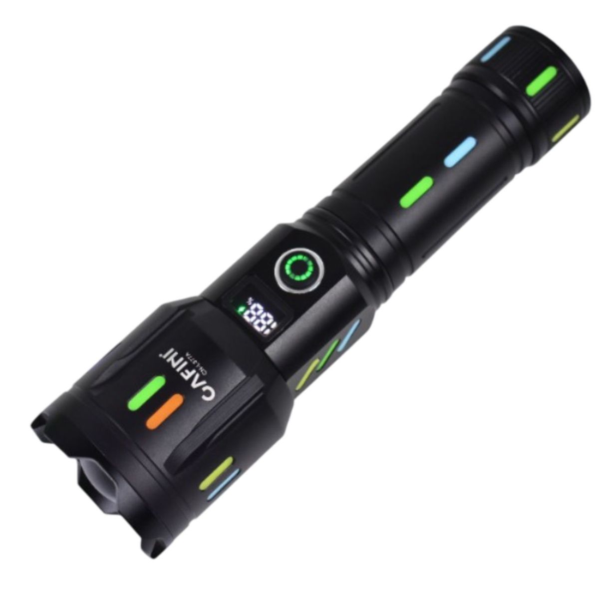 CAFINI - Linterna de largo alcance con cintas reflectivas y Zoom luz blanco LED Cafini CN-L377A