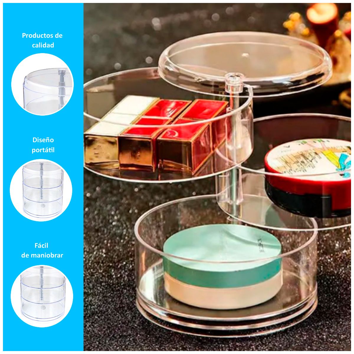 GENERICO - Organizador Acrílico Para Accesorios 14x11cm